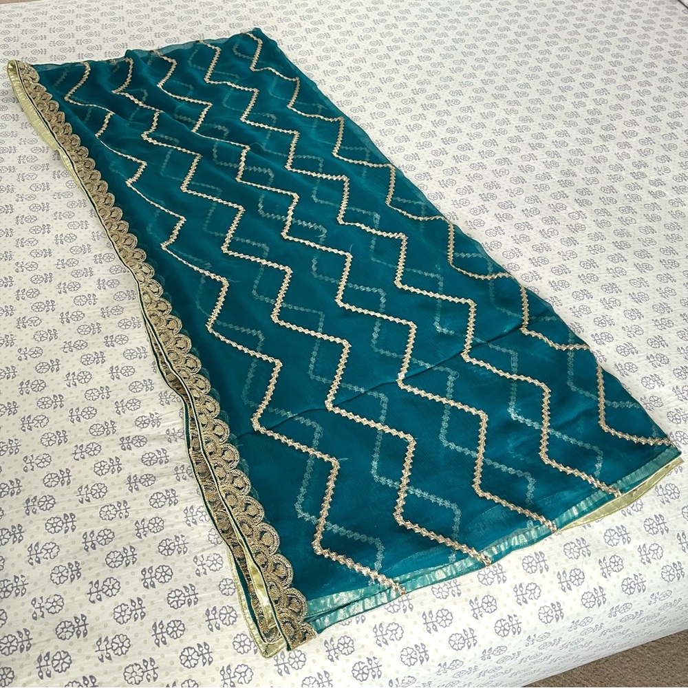 Sequin Embellished Chiffon Dupatta/Scarf - Picture 5 of 12